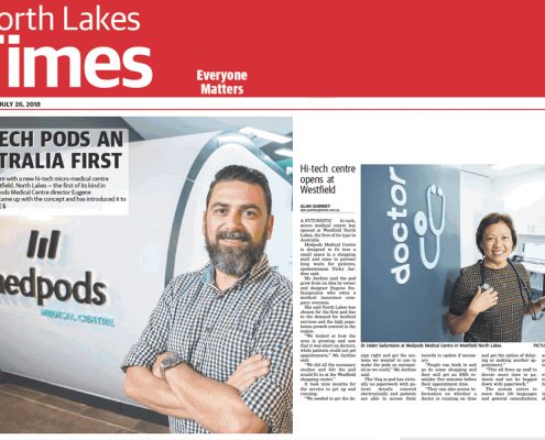 medical centres gp doctors north lakes brisbane queensland - medpods medical centres - north lakes times article