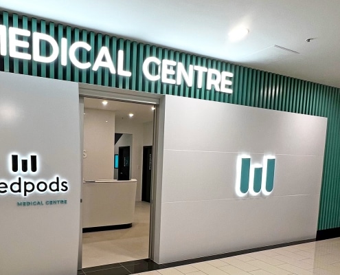 doctor appointments yeppoon - gp keppel bay medical centre - capricorn coast - medpods entrance angle 1